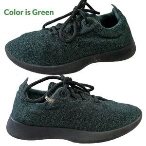 Allbirds Wool Runners Women’s Dark Kea Green Soles Athletic Comfort Shoes Size 6